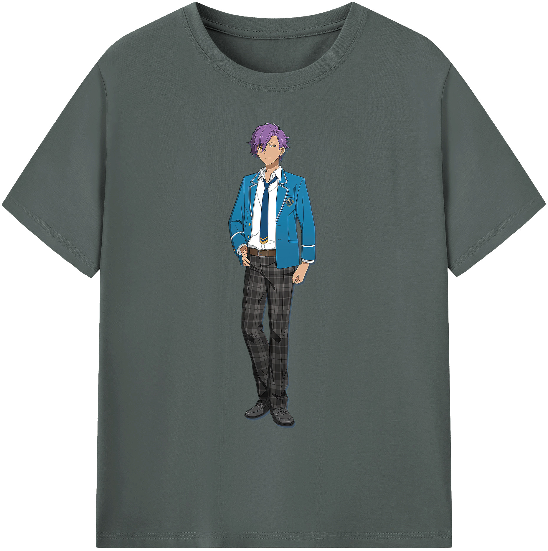 （画像用） あんさんぶるスターズ! Ensemble Stars 綿100％ メンズ半袖Tシャツ｜肌触りやわらか＆通気性